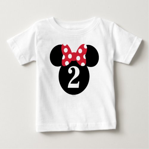 Minnie Mouse  Red  White Polka Dot Birthday Baby T_Shirt