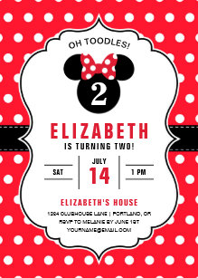 Minnie Mouse Invitations Zazzle