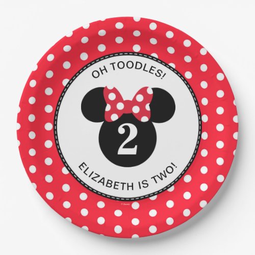 Minnie Mouse  Red  White Polka Dot Birthday Paper Plates