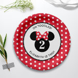 Minnie Mouse | Red &amp; White Polka Dot Birthday Paper Plates