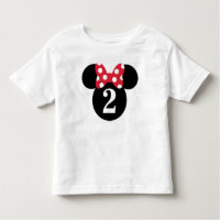 Minnie Mouse | Red & White Polka Dot Birthday Toddler T-shirt