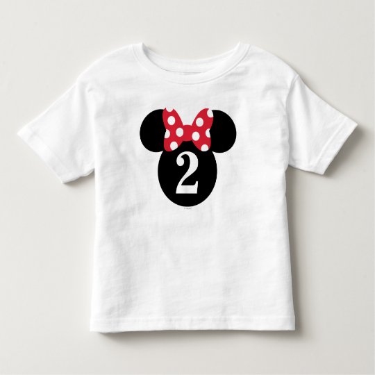 Minnie Mouse Red White Polka Dot Birthday Toddler T Shirt