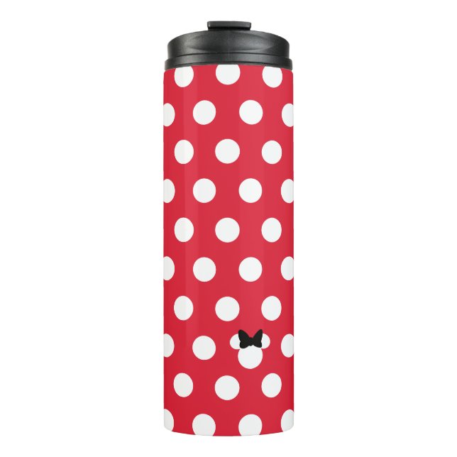 Minnie Mouse Red & White Polka Dot Pattern Thermal Tumbler (Front)
