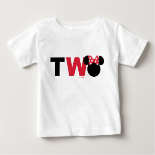 Minnie Mouse   Red & White Second Birthday Baby T-Shirt
