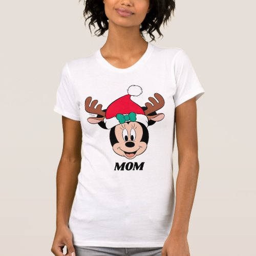 Minnie Mouse  Reindeer Antlers  Santa Hat T_Shirt