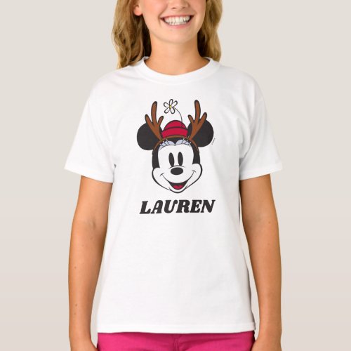 Minnie Mouse  Reindeer Antlers T_Shirt