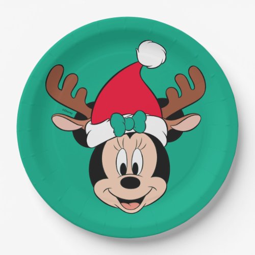 Minnie Mouse  Reindeer Ears  Santa Hat Paper Plates