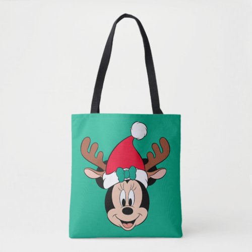 Minnie Mouse  Reindeer Ears  Santa Hat Tote Bag