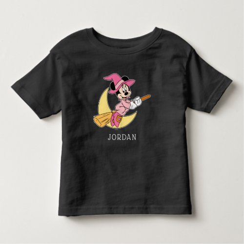 Minnie Mouse Riding Witch Broom Toddler T_shirt
