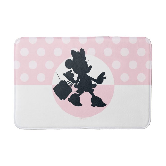 Minnie Mouse Shopping Silhouette Bath Mat (Front)