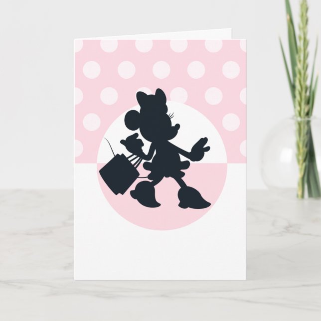 Minnie Mouse Shopping Silhouette Card (Front)