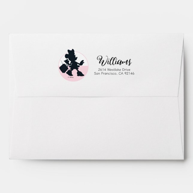 Minnie Mouse Shopping Silhouette Envelope (Back (Top Flap))