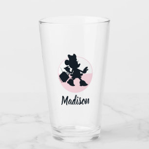 Minnie Mouse Shopping Silhouette Glass