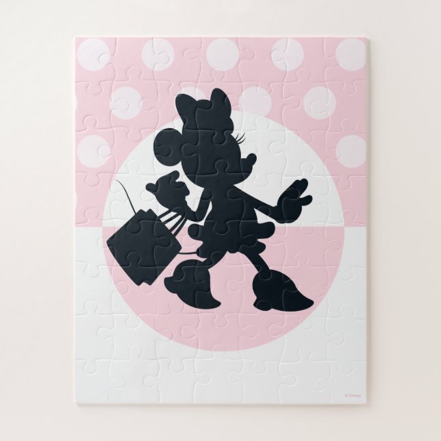 Minnie Mouse Shopping Silhouette Jigsaw Puzzle (Vertical)