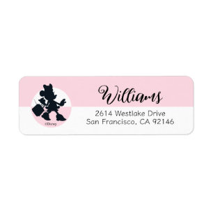 Minnie Mouse Shopping Silhouette Label