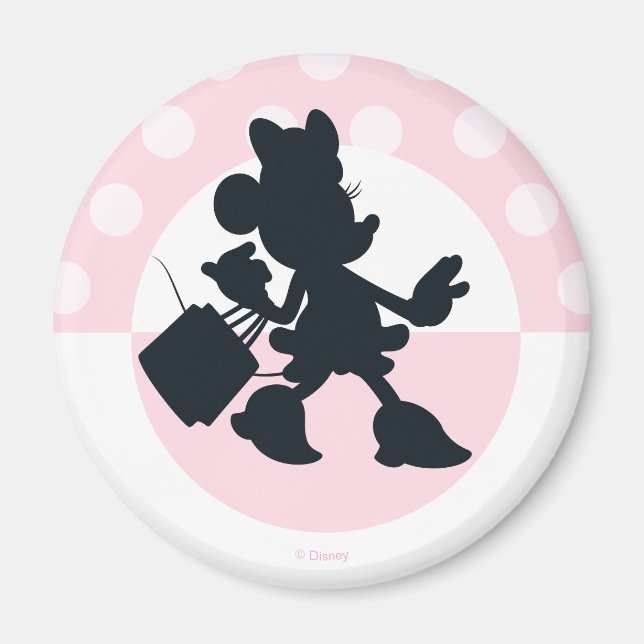 Minnie Mouse Shopping Silhouette Magnet (Front)