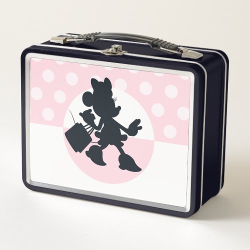 Minnie Mouse Shopping Silhouette Metal Lunch Box