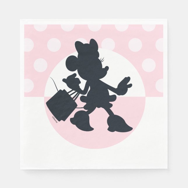 Minnie Mouse Shopping Silhouette Napkins (Front)