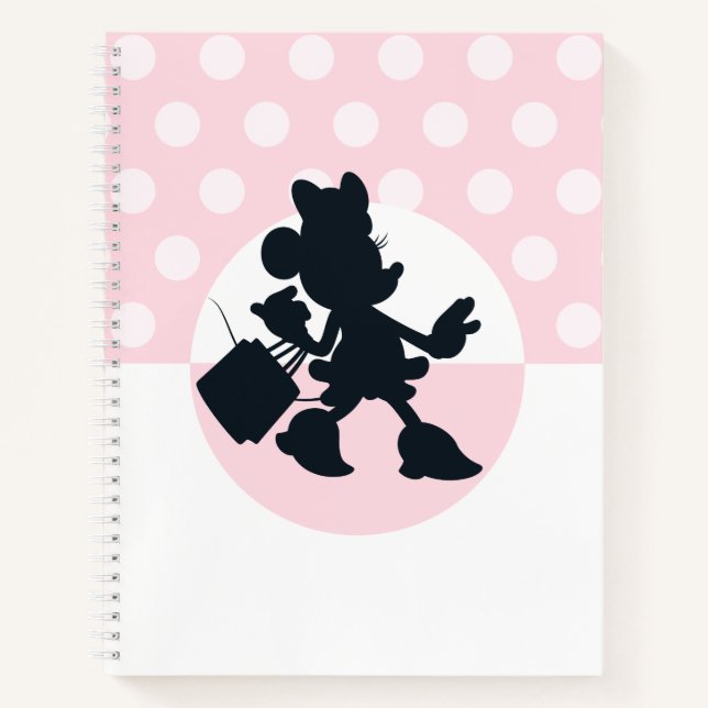 Minnie Mouse Shopping Silhouette Notebook (Front)