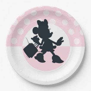 Minnie Mouse Shopping Silhouette Paper Plates