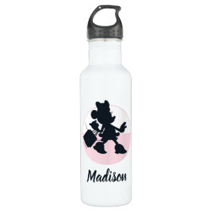 Minnie Mouse Shopping Silhouette Stainless Steel Water Bottle