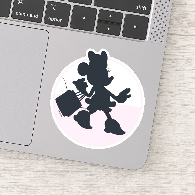 Minnie Mouse Shopping Silhouette Sticker (Detail)