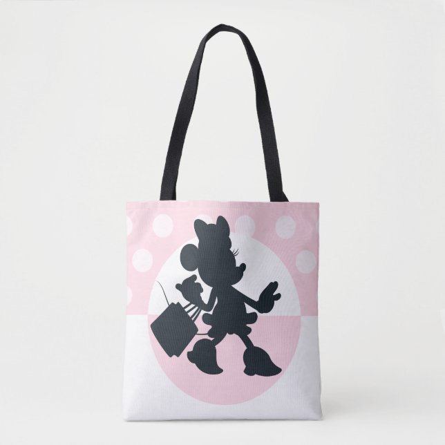 Minnie Mouse Shopping Silhouette Tote Bag (Front)