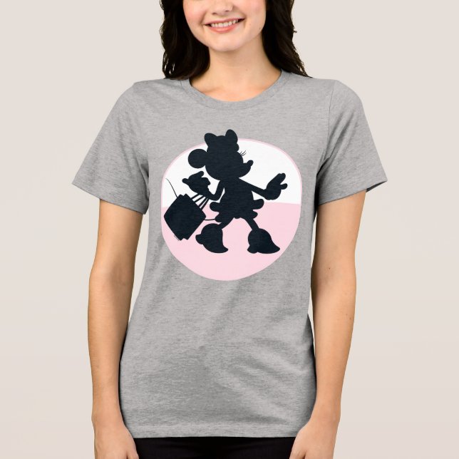 Minnie Mouse Shopping Silhouette Tri-Blend Shirt (Front)