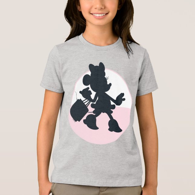 Minnie Mouse Shopping Silhouette Tri-Blend Shirt (Front)