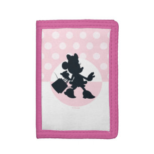 Minnie Mouse Shopping Silhouette Trifold Wallet