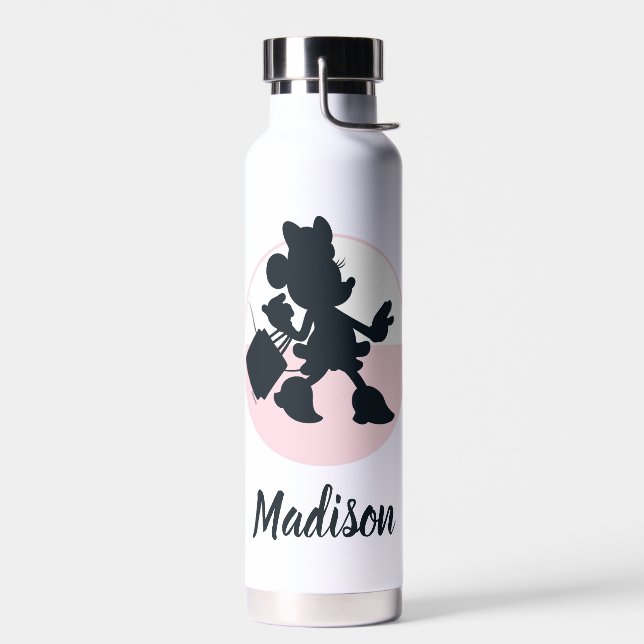 Minnie Mouse Shopping Silhouette Water Bottle (Left)
