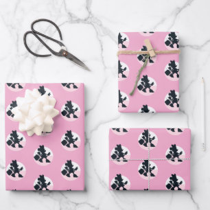 Minnie Mouse Shopping Silhouette Wrapping Paper Sheets