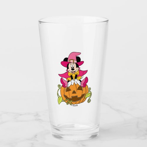 Minnie Mouse Sitting on Jack_O_Lantern Glass