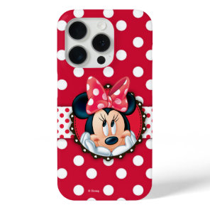 Minnie Mouse | Smiling on Polka Dots iPhone 15 Pro Case