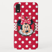Minnie Mouse | Smiling On Polka Dots Iphone Xr Case at Zazzle