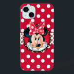 Minnie Mouse | Smiling on Polka Dots iPhone 15 Plus Case<br><div class="desc">Minnie Mouse</div>