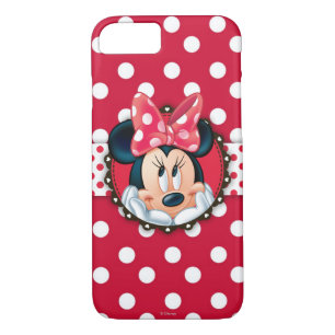 Minnie Mouse Smiling on Polka Dots iPhone 8/7 Case