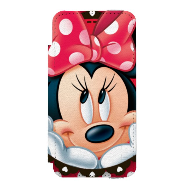 Minnie Mouse | Smiling on Polka Dots Incipio iPhone Wallet Case (Folio Front)