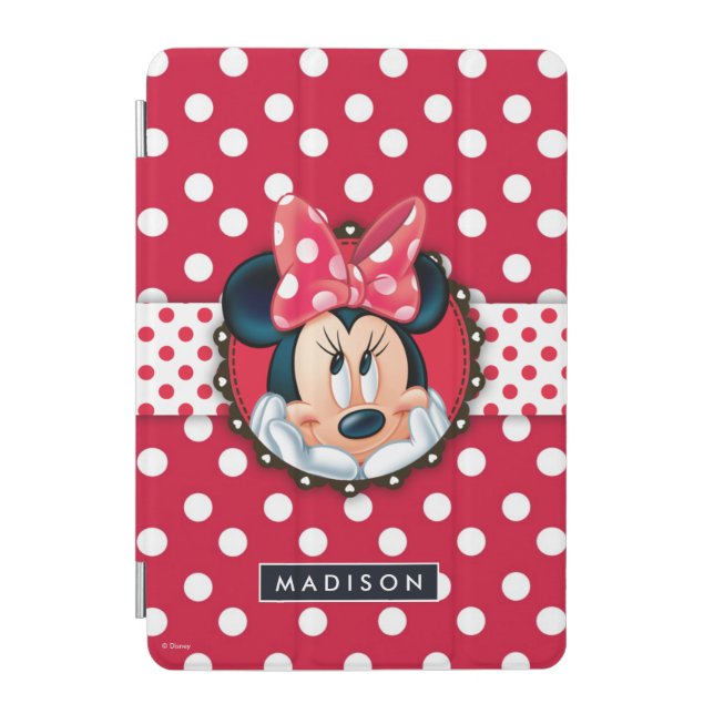 Minnie Mouse | Smiling on Polka Dots iPad Mini Cover (Front)
