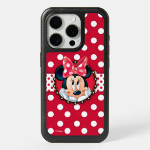 Minnie Mouse   Smiling on Polka Dots iPhone 15 Pro Case