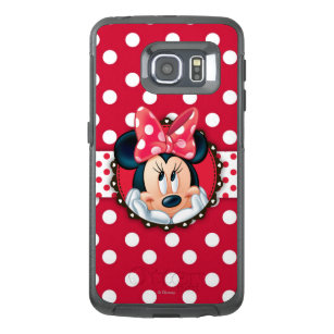 Minnie Mouse   Smiling on Polka Dots OtterBox Samsung Galaxy S6 Edge Case