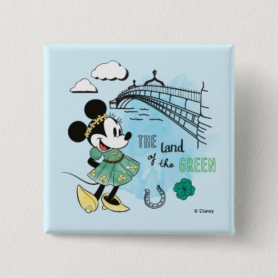 Minnie Mouse | St. Patrick's Day - Land of the Gre Button