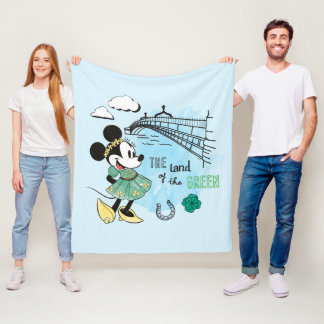 Minnie Mouse | St. Patrick's Day - Land of the Gre Fleece Blanket