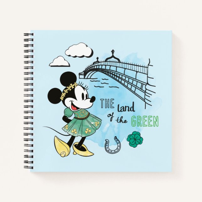 Minnie Mouse | St. Patrick's Day - Land of the Gre Notebook (Front)