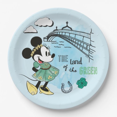 Minnie Mouse  St Patricks Day _ Land of the Gre Paper Plates