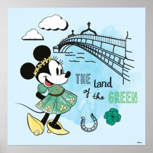 Minnie Mouse   St. Patrick's Day - Land of the Gre Poster