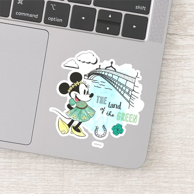 Minnie Mouse | St. Patrick's Day - Land of the Gre Sticker (Detail)