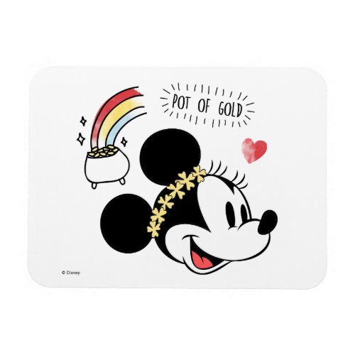 Minnie Mouse  St Patricks Day _ Pot of Gold Magnet