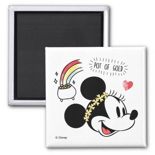Minnie Mouse  St Patricks Day _ Pot of Gold Magnet