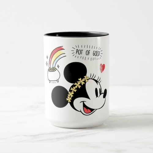Minnie Mouse  St Patricks Day _ Pot of Gold Mug